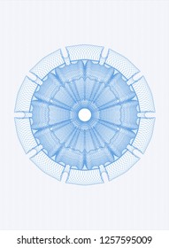Light blue linear rosette