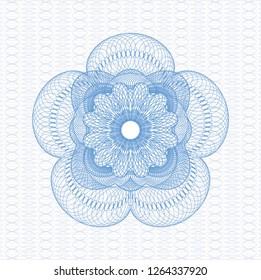 Light blue linear rosette
