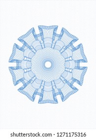 Light blue linear rosette