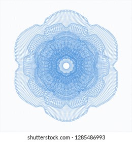 Light blue linear rosette