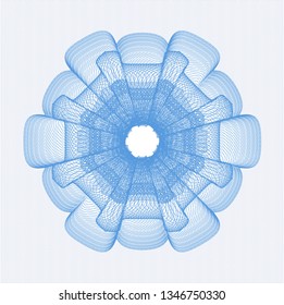 Light blue linear rosette