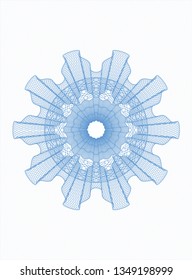 Light blue linear rosette