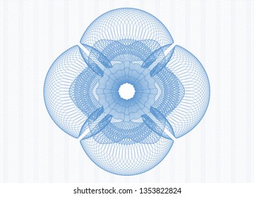 Light blue linear rosette