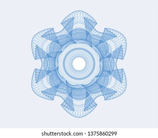 Light blue linear rosette