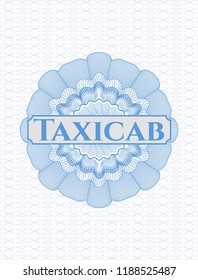 Light blue linear rosette with text Taxicab inside