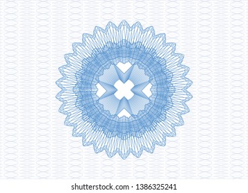 Light blue linear rosette. Vector Illustration. Detailed.