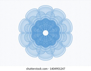 Light blue linear rosette. Vector Illustration. Detailed.