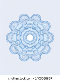 Light blue linear rosette. Vector Illustration. Detailed.