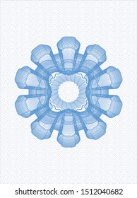 Light blue linear rosette. Vector Illustration. Detailed.