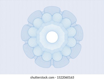 Light blue linear rosette. Vector Illustration. Detailed.