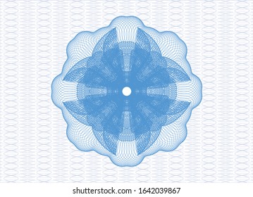 Light blue linear rosette. Vector Illustration. Detailed.