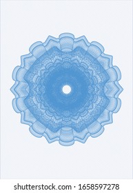 Light blue linear rosette. Vector Illustration. Detailed.