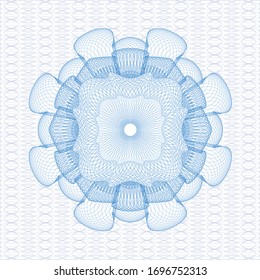 Light blue linear rosette. Vector Illustration. Detailed.