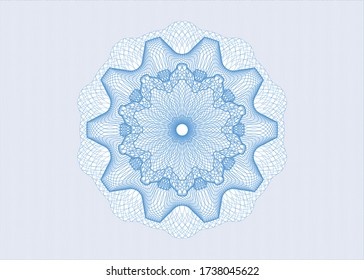 Light blue linear rosette. Vector Illustration. Detailed. 