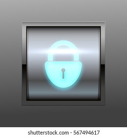  Light  blue  locked  on the grey  button.
