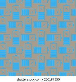 Light blue Low battery power icon texture with Grey square background