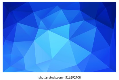 Light BLUE Low poly crystal background. Polygon design pattern. Low poly vector illustration, low polygon background.