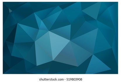 Light BLUE Low poly crystal background. Polygon design pattern. Low poly vector illustration, low polygon background.