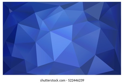 Light BLUE Low poly crystal background. Polygon design pattern. Low poly vector illustration, low polygon background.