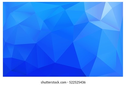 Light BLUE Low poly crystal background. Polygon design pattern. Low poly vector illustration, low polygon background.