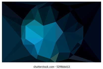 Light Blue Low poly crystal background. Polygon design pattern. Low poly vector illustration, low polygon background.