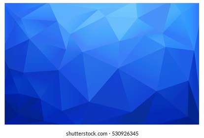 Light BLUE Low poly crystal background. Polygon design pattern. Low poly vector illustration, low polygon background.
