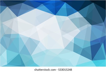 Light BLUE Low poly crystal background. Polygon design pattern. Low poly vector illustration, low polygon background.