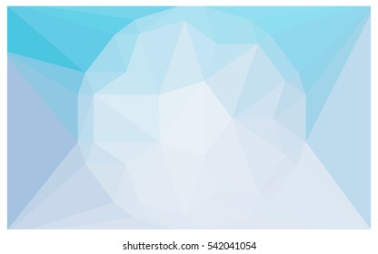 Light BLUE Low poly crystal background. Polygon design pattern. Low poly vector illustration, low polygon background.