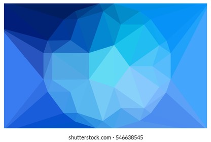 Light BLUE Low poly crystal background. Polygon design pattern. Low poly vector illustration, low polygon background.