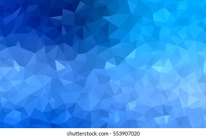 Light BLUE Low poly crystal background. Polygon design pattern. Low poly vector illustration, low polygon background.