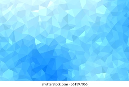 Light BLUE Low poly crystal background. Polygon design pattern. Low poly vector illustration, low polygon background.