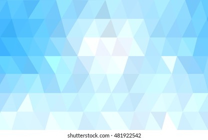Light blue low poly template. Glitter abstract illustration with an elegant design. The polygonal design can be used for your web site.