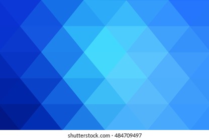 Light blue low poly template. A vague abstract illustration with gradient. The template can be used as a background for cell phones.