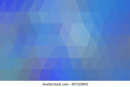 Light blue low poly template. Geometric illustration in Origami style with gradient.  The template can be used as a background for cell phones.