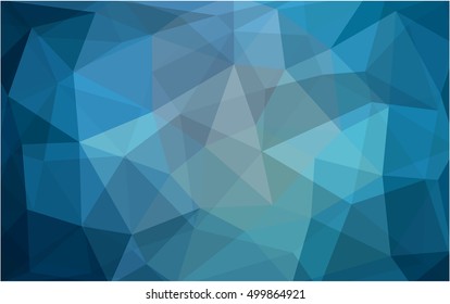 Light blue low poly template. Modern geometrical abstract illustration with gradient. The template can be used as a background for cell phones.