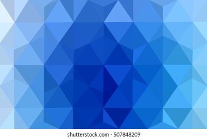 Light blue low poly template. Shining illustration, which consist of triangles. Triangular pattern for your business design.