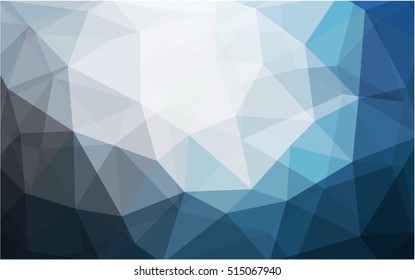 Light blue low poly template. Triangular geometric sample with gradient.  Brand-new style for your business design.