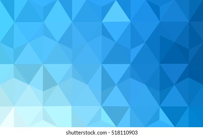 Light blue low poly template. Colorful illustration in abstract style with gradient. Brand-new design for your business.