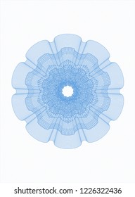 Light blue money style emblem or rosette