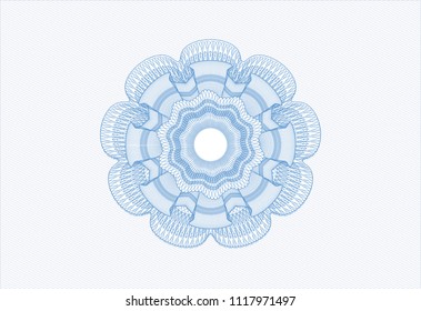 Light blue money style rosette