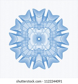 Light blue money style rosette