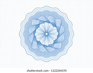 Light blue money style rosette