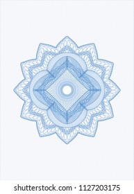 Light blue money style rosette