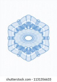 Light blue money style rosette