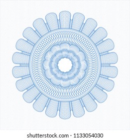 Light blue money style rosette