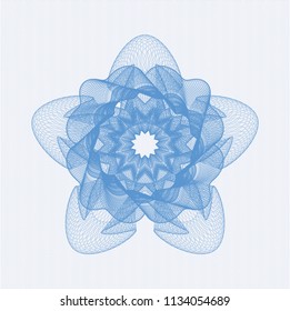 Light blue money style rosette