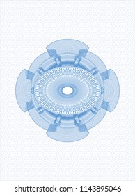Light blue money style rosette