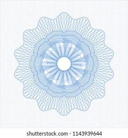 Light blue money style rosette