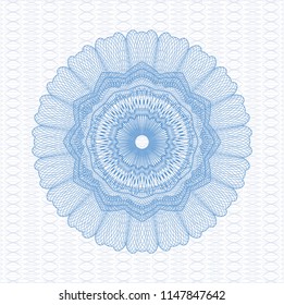 Light blue money style rosette