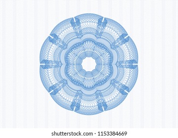 Light blue money style rosette